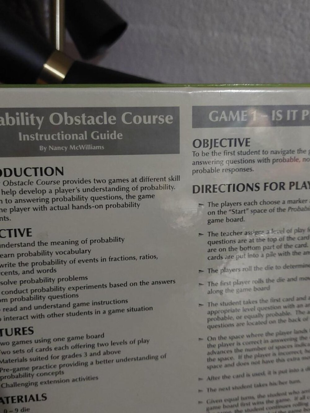 Probability Obstacle Course Math Board Game Educational Classroom Complete - Picture 2 of 3